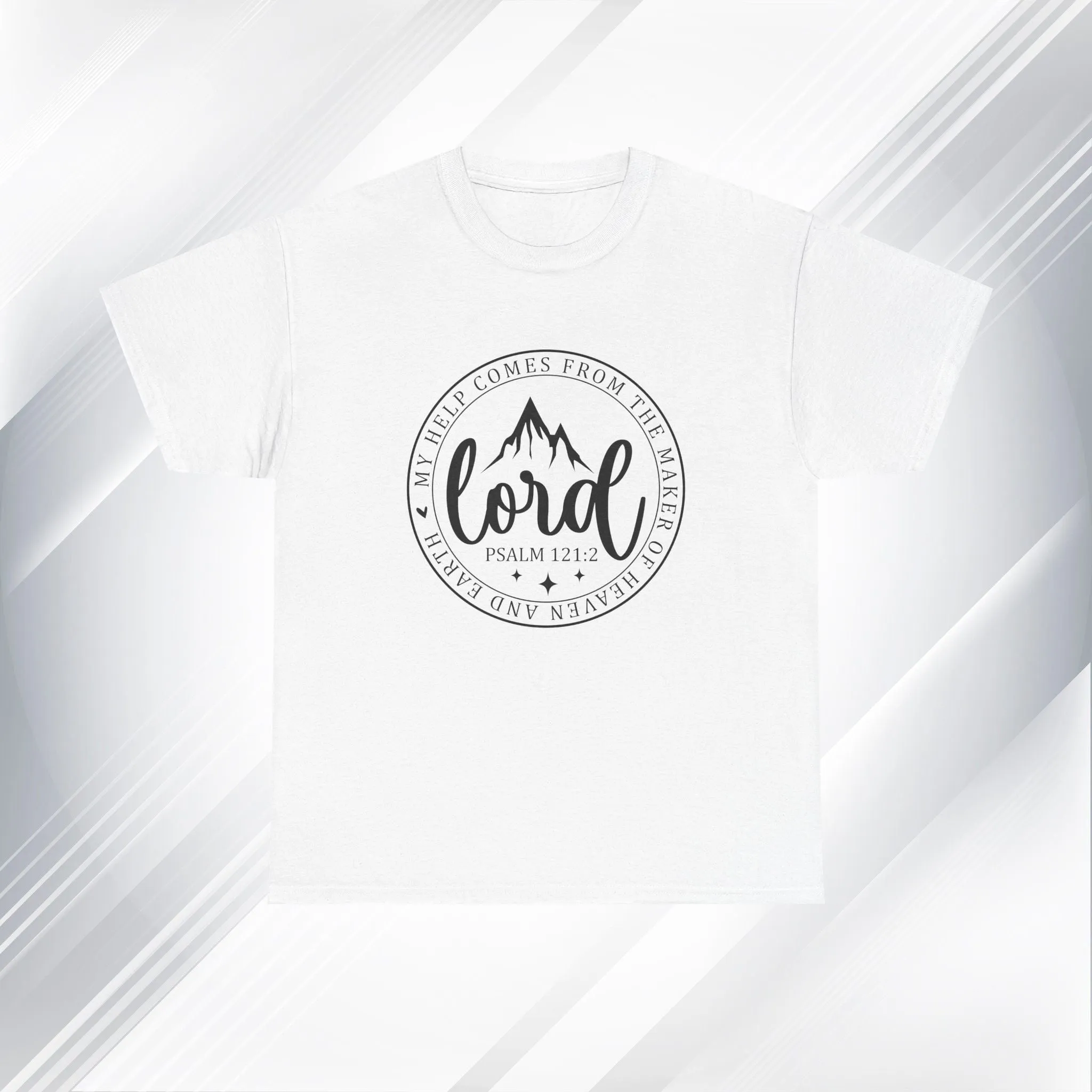 Lord Heavy Cotton Tee - Psalm 121:2 Inspirational Apparel