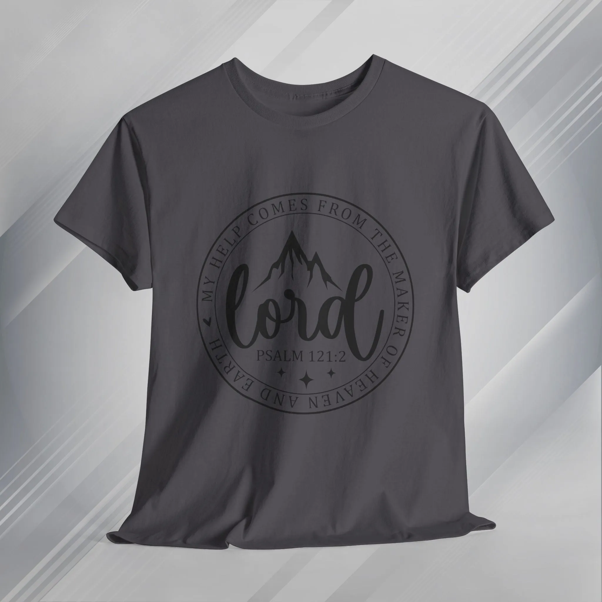 Lord Heavy Cotton Tee - Psalm 121:2 Inspirational Apparel
