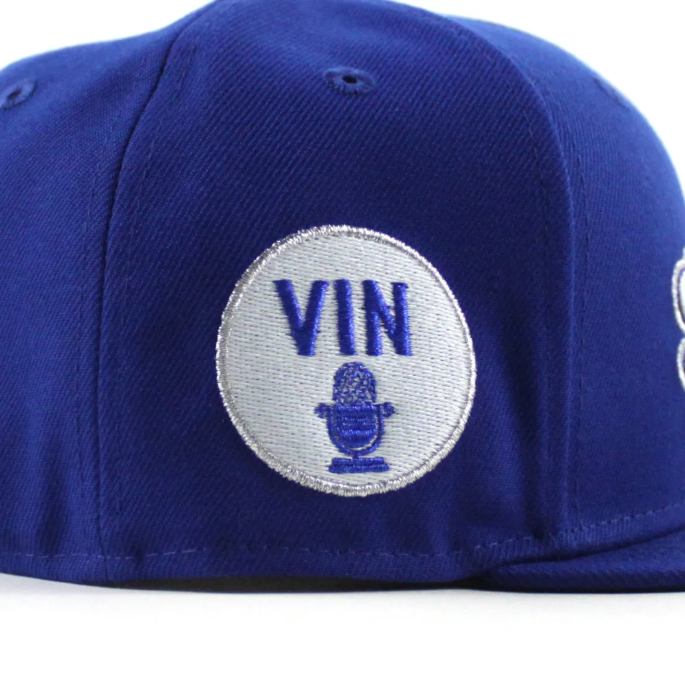 Los Angeles Dodgers VIN Microphone Patch New Era 59Fifty Fitted Hat (Royal Blue Green Under Brim)