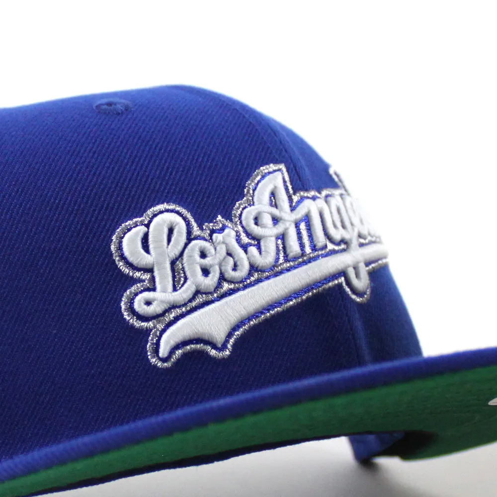 Los Angeles Dodgers VIN Microphone Patch New Era 59Fifty Fitted Hat (Royal Blue Green Under Brim)