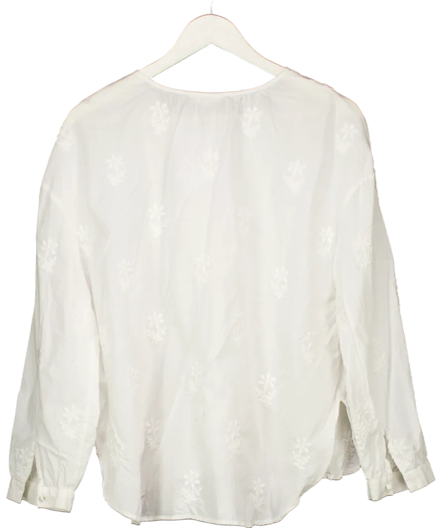 Louise Misha White Embroided Blouse UK 8