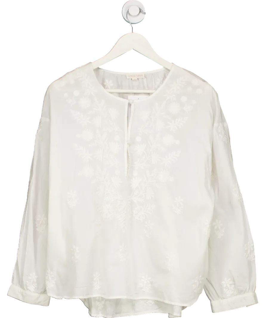 Louise Misha White Embroided Blouse UK 8