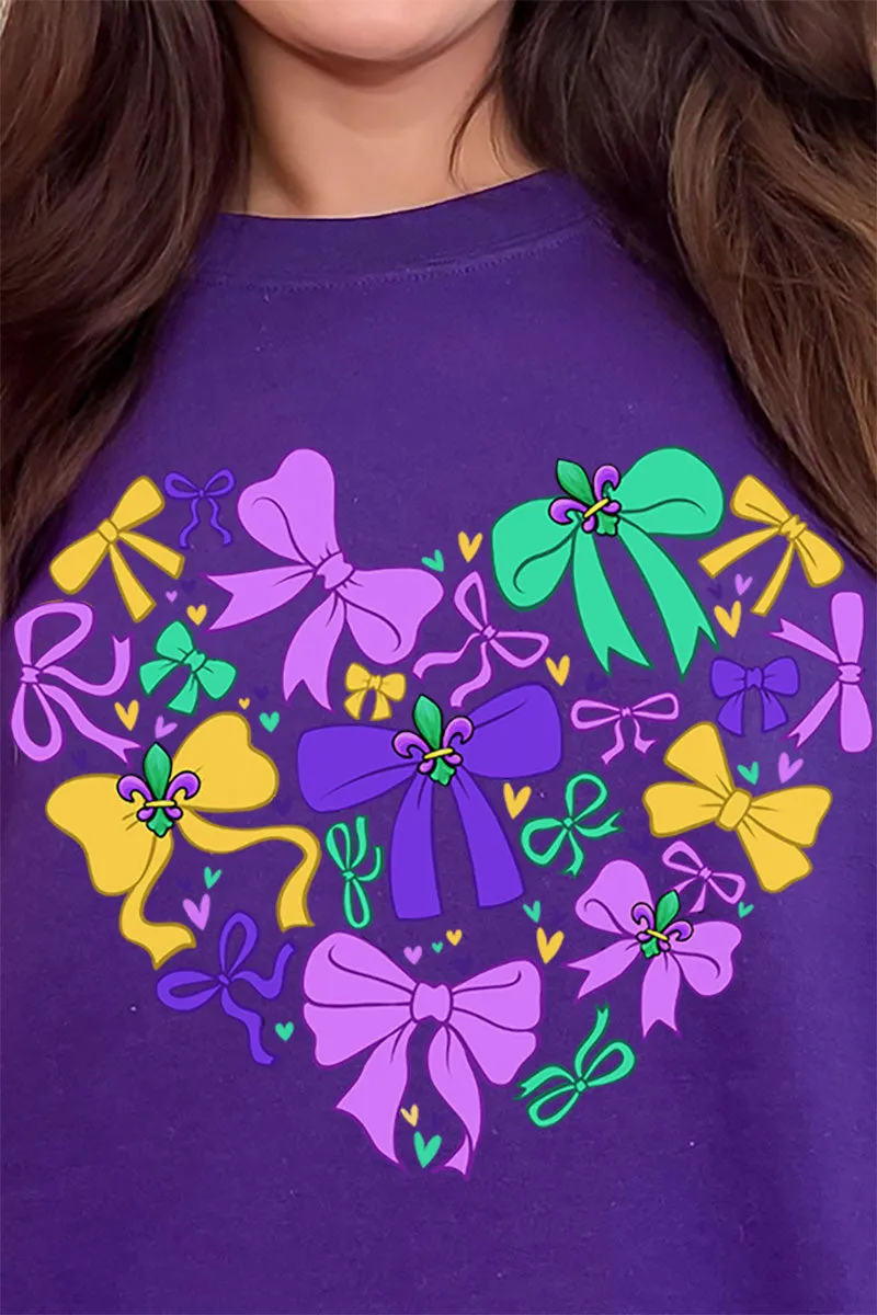 Mardi Magic Bows Heavy-weight Crew Sweatshirt