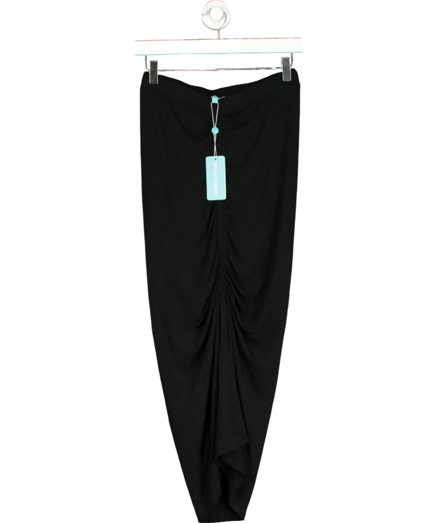 Melissa Odabash Black Exclusive Sasha Ruched Skirt UK S