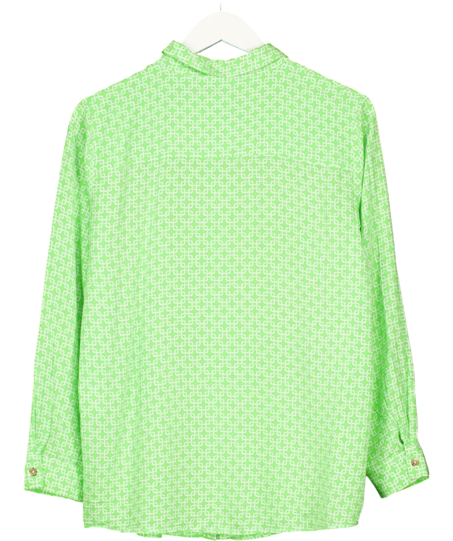 Melissa Odabash Green Links Pattern Beach Shirt UK S