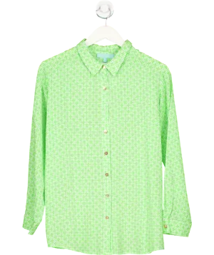 Melissa Odabash Green Links Pattern Beach Shirt UK S