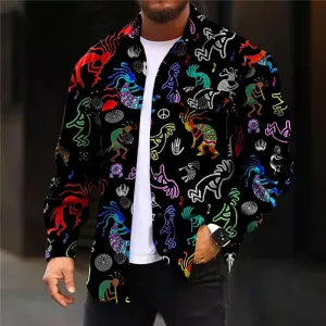 Men's Vintage Paisley Long Sleeve Jacket