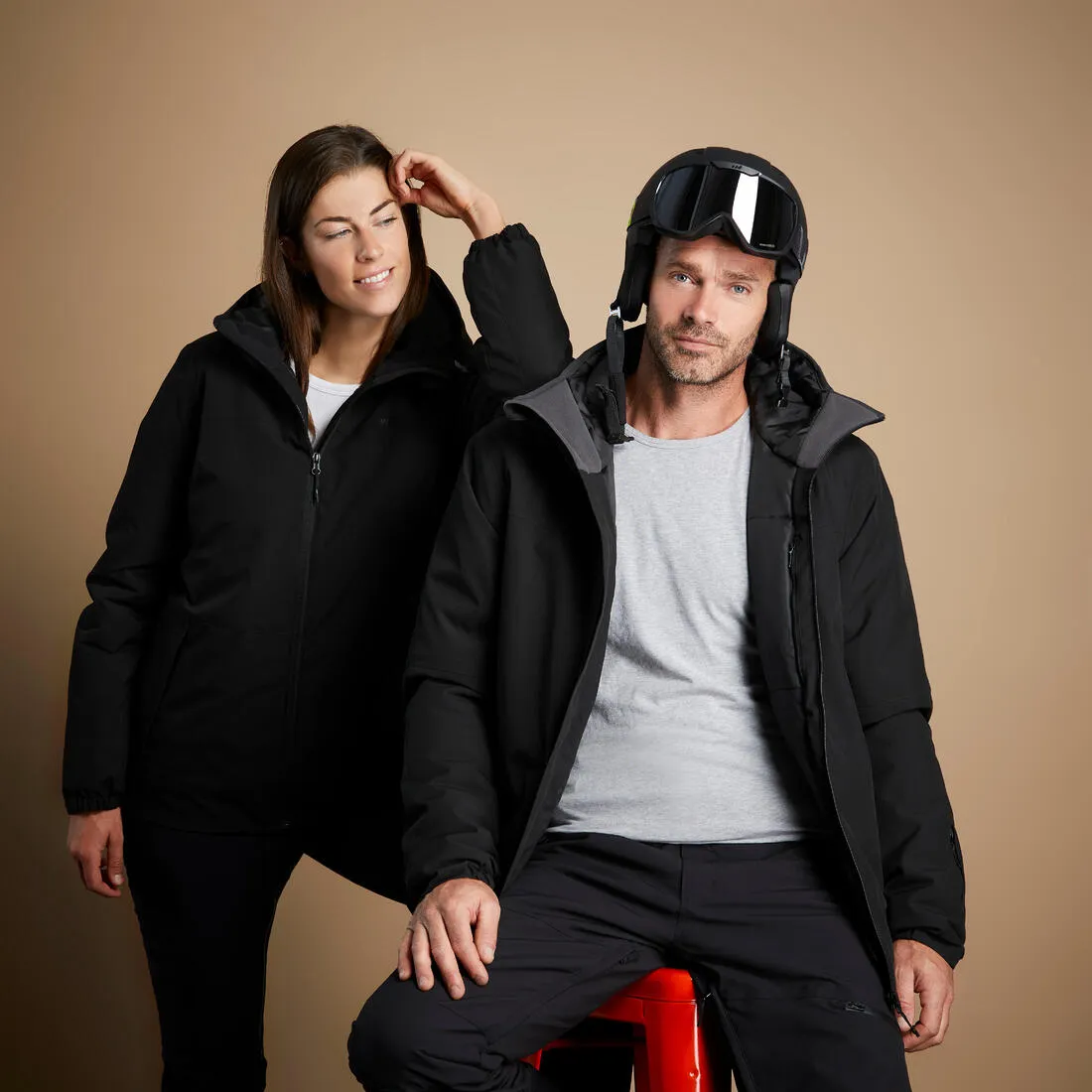 Men’s Warm and Waterproof Ski Jacket 100 - Black