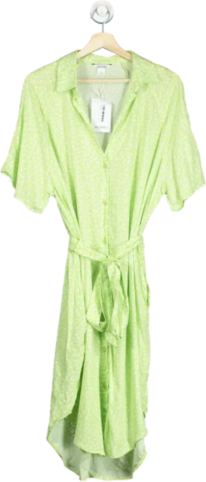 Monki Green Dusty Light Shirt Dress UK S