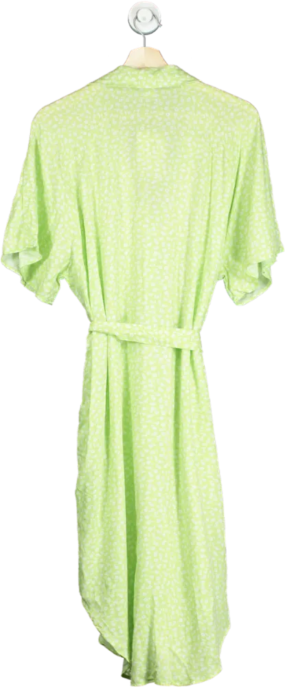Monki Green Dusty Light Shirt Dress UK S
