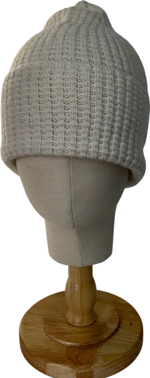 Naked wardrobe Cream Knit Beanie Bone Colour One Size