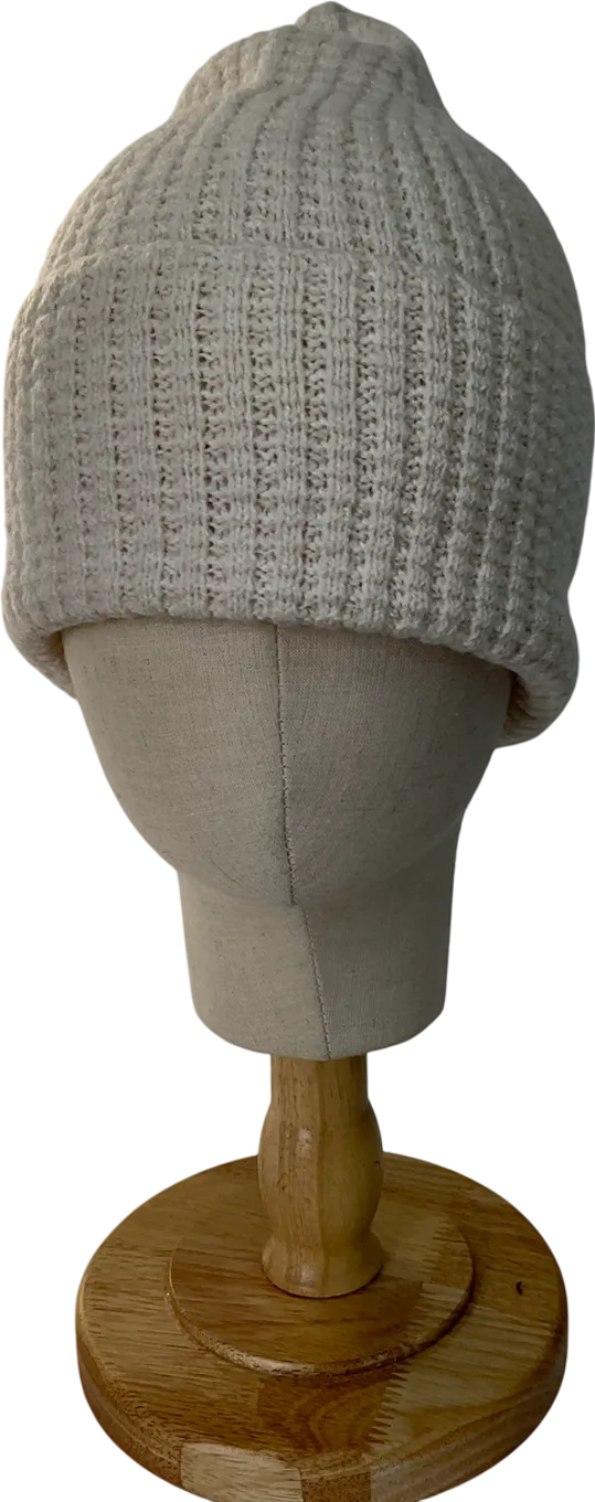 Naked wardrobe Cream Knit Beanie Bone Colour One Size