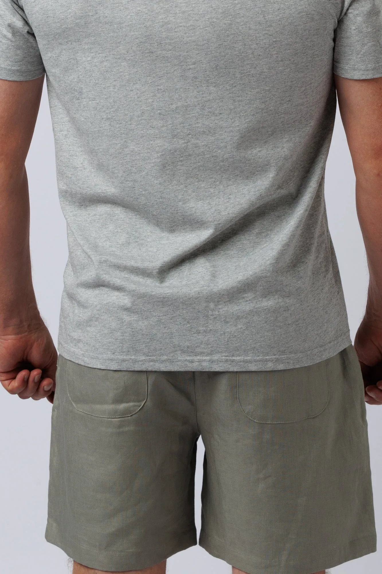 NL Mens Linen Short Eucalyptus