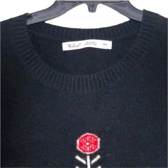 NWT Woolrich Women's Snowflake Motif Mohair Wool Blend Sweater size M