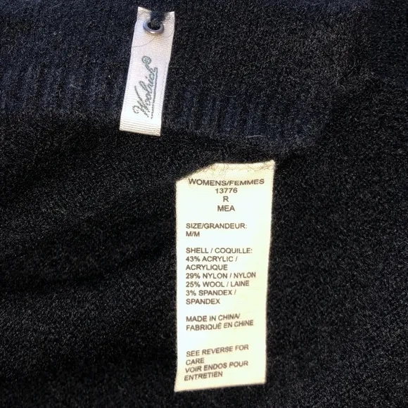 NWT Woolrich Women's Snowflake Motif Mohair Wool Blend Sweater size M