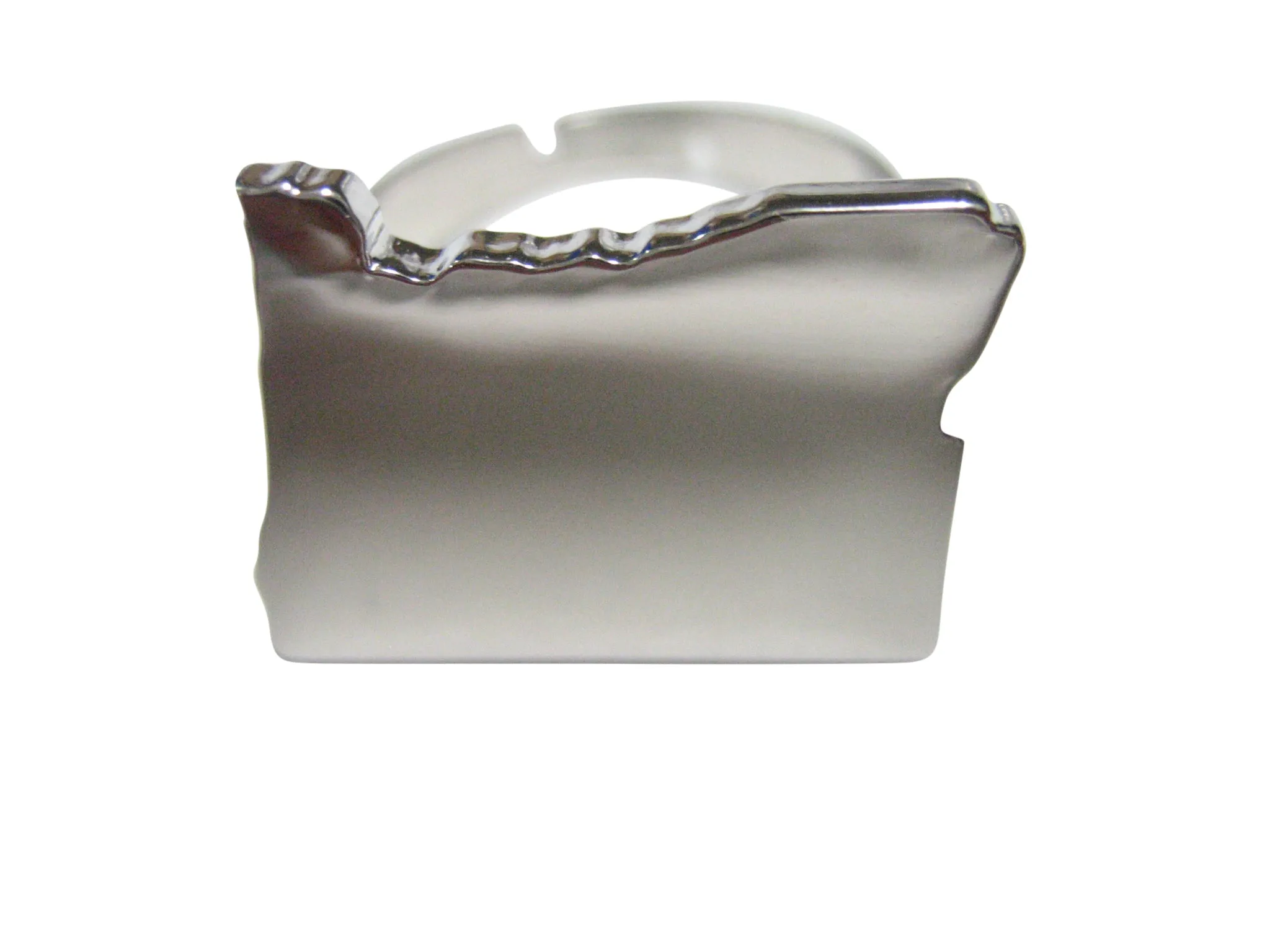 Oregon State Map Shape Adjustable Size Fashion Ring