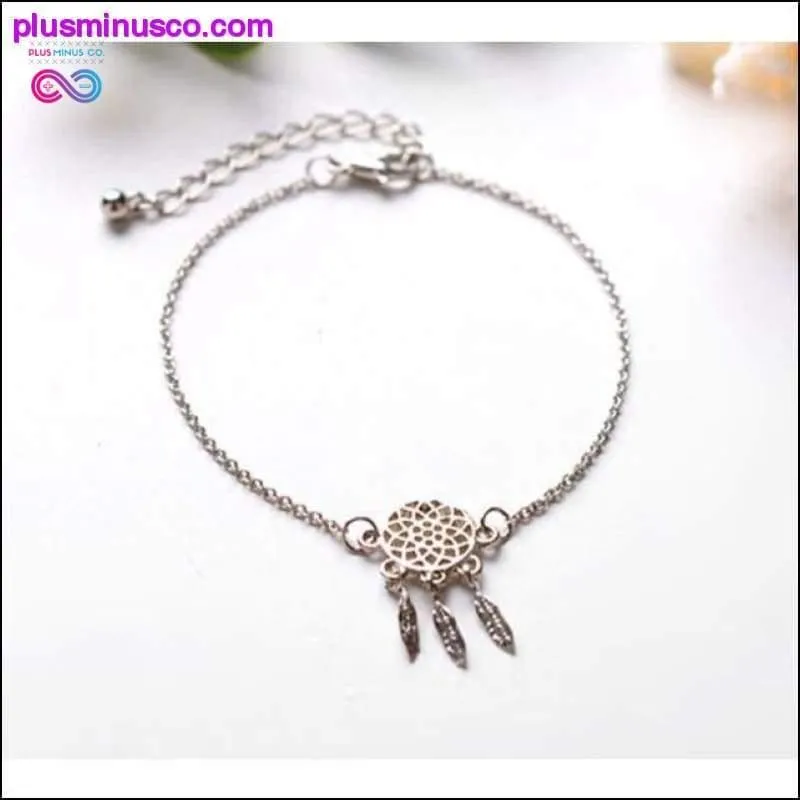 Pameng Silver/Gold Color Dreamcatcher Charm Bracelets For