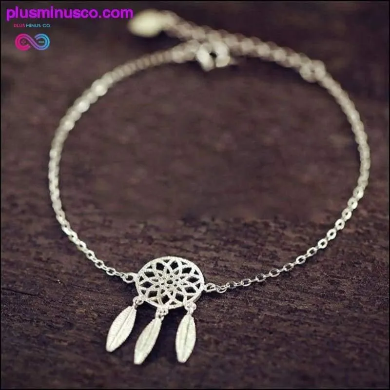 Pameng Silver/Gold Color Dreamcatcher Charm Bracelets For