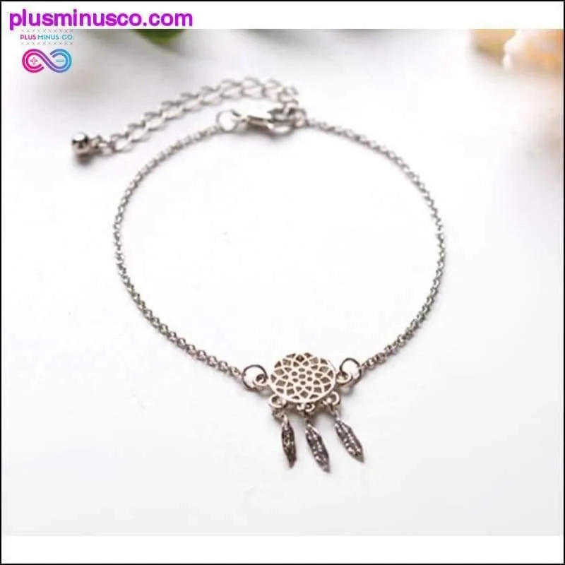 Pameng Silver/Gold Color Dreamcatcher Charm Bracelets For