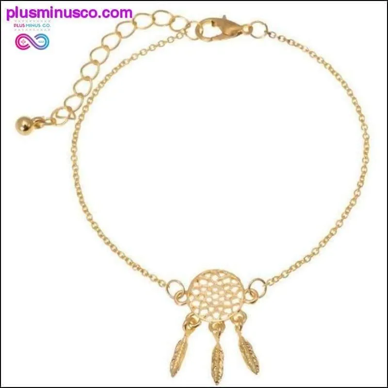 Pameng Silver/Gold Color Dreamcatcher Charm Bracelets For