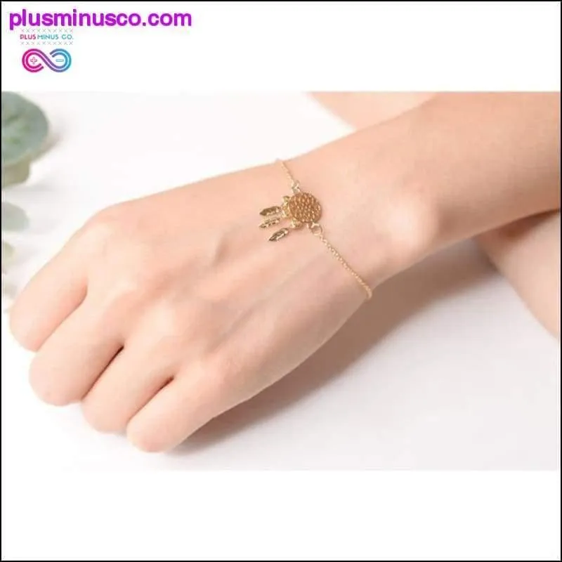 Pameng Silver/Gold Color Dreamcatcher Charm Bracelets For