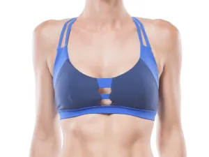 Peacock   Navy | Strappy Sports Bra
