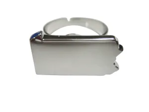 Pennsylvania State Map Shape Adjustable Size Fashion Ring