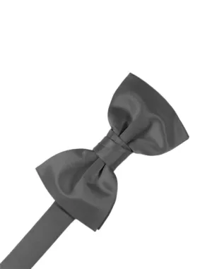 Pewter Luxury Satin Kids Bow Tie
