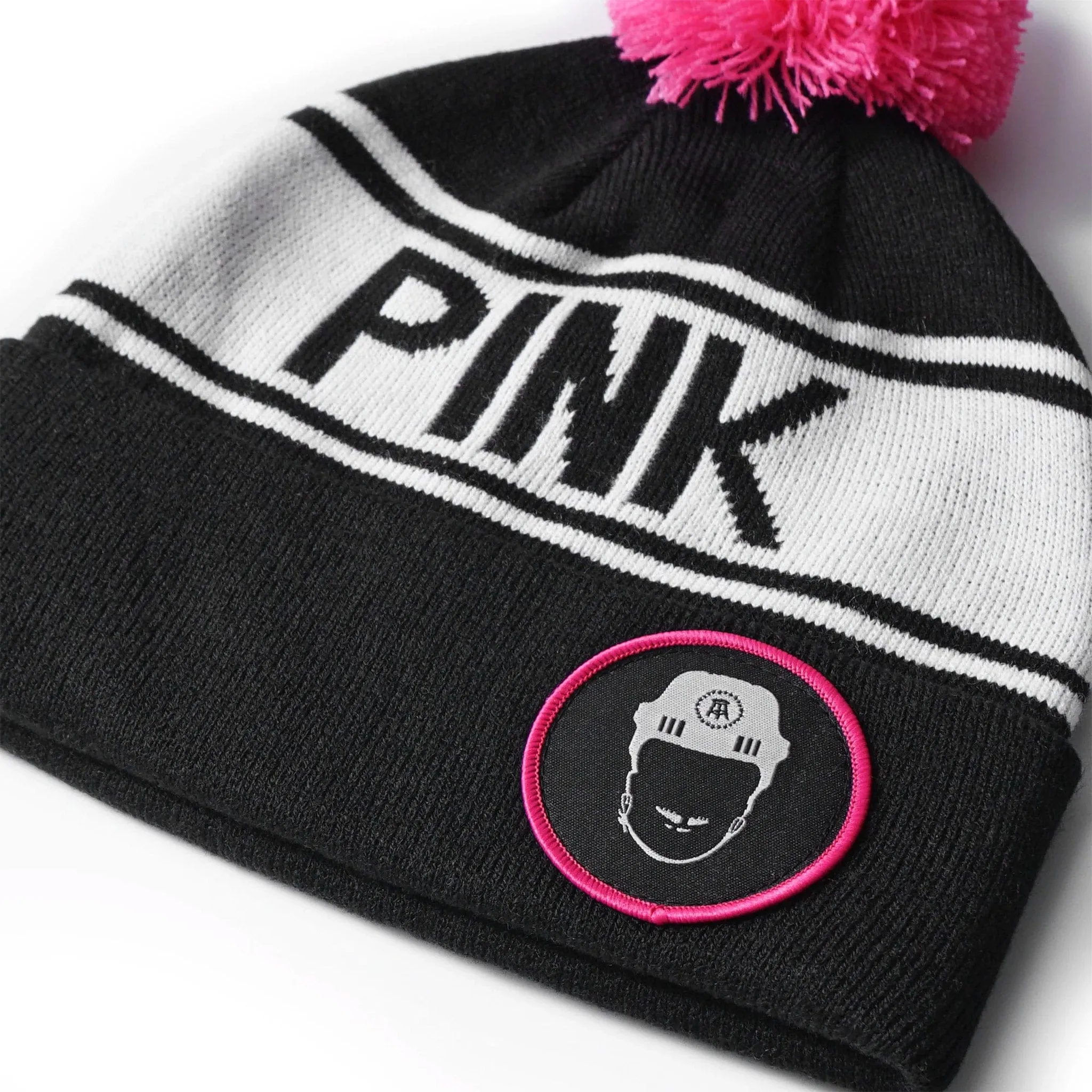 Pink Whitney Pom Toque