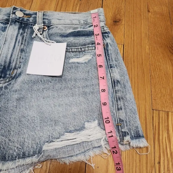 pistola distressed denim relaxed high rise short size 28