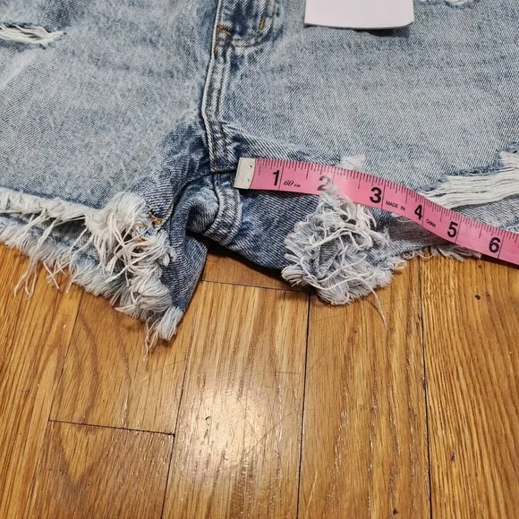 pistola distressed denim relaxed high rise short size 28