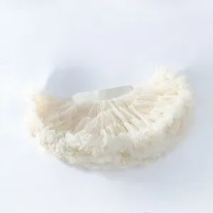 Premium Super Fluffy Girls Tutu Skirt - Beige