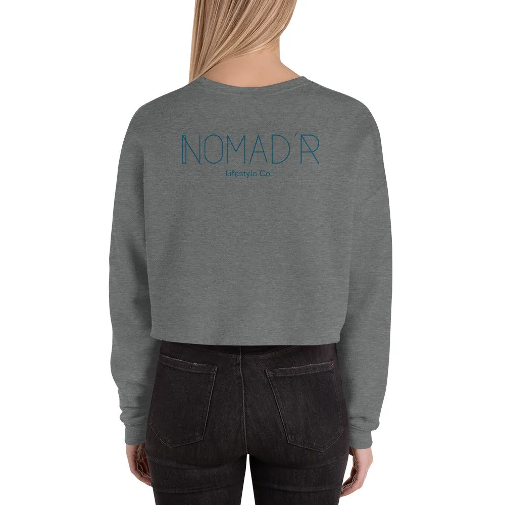 "NOMAD'R- NAVY" Crop Sweatshirt