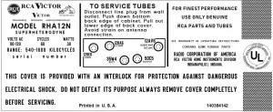 RCA-RHA12N
