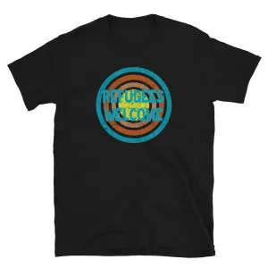 Refugees Welcome Slogan Graphic T-Shirt