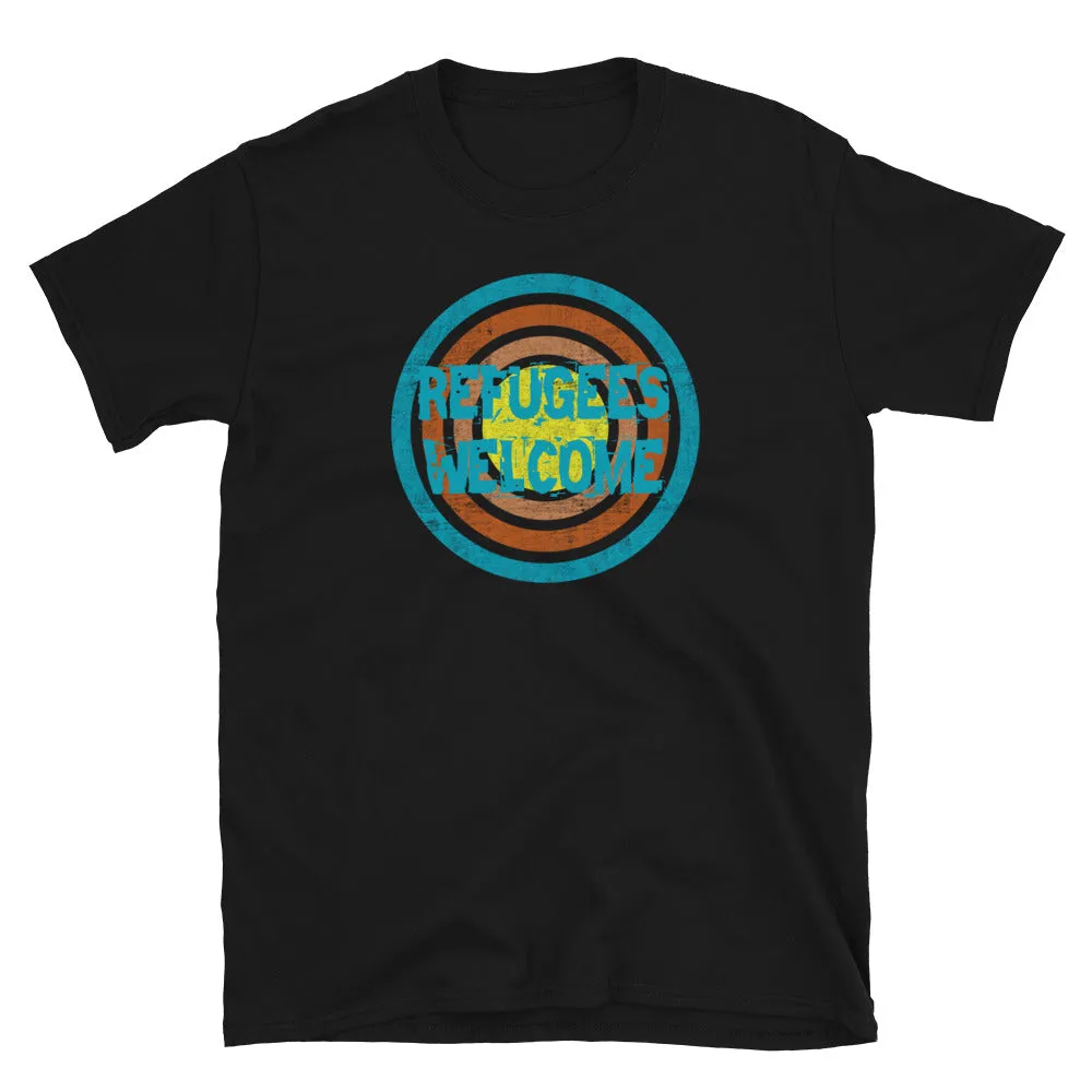 Refugees Welcome Slogan Graphic T-Shirt