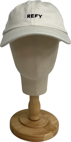 Refy White Embroidered Logo Cap One Size