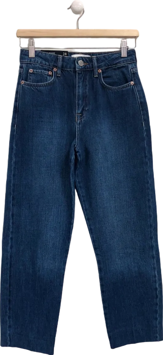 Reiss Blue Straight High Rise Jeans UK 6