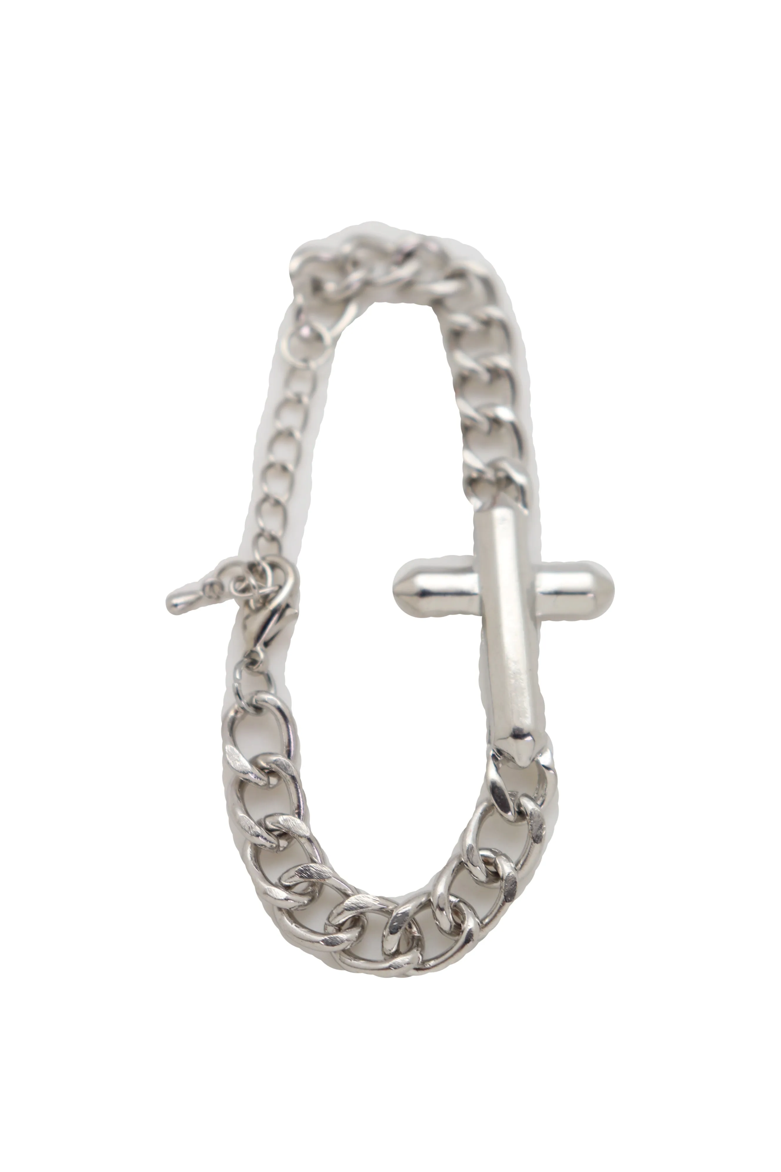 Religious Cross Charm Metal Chain Bracelet