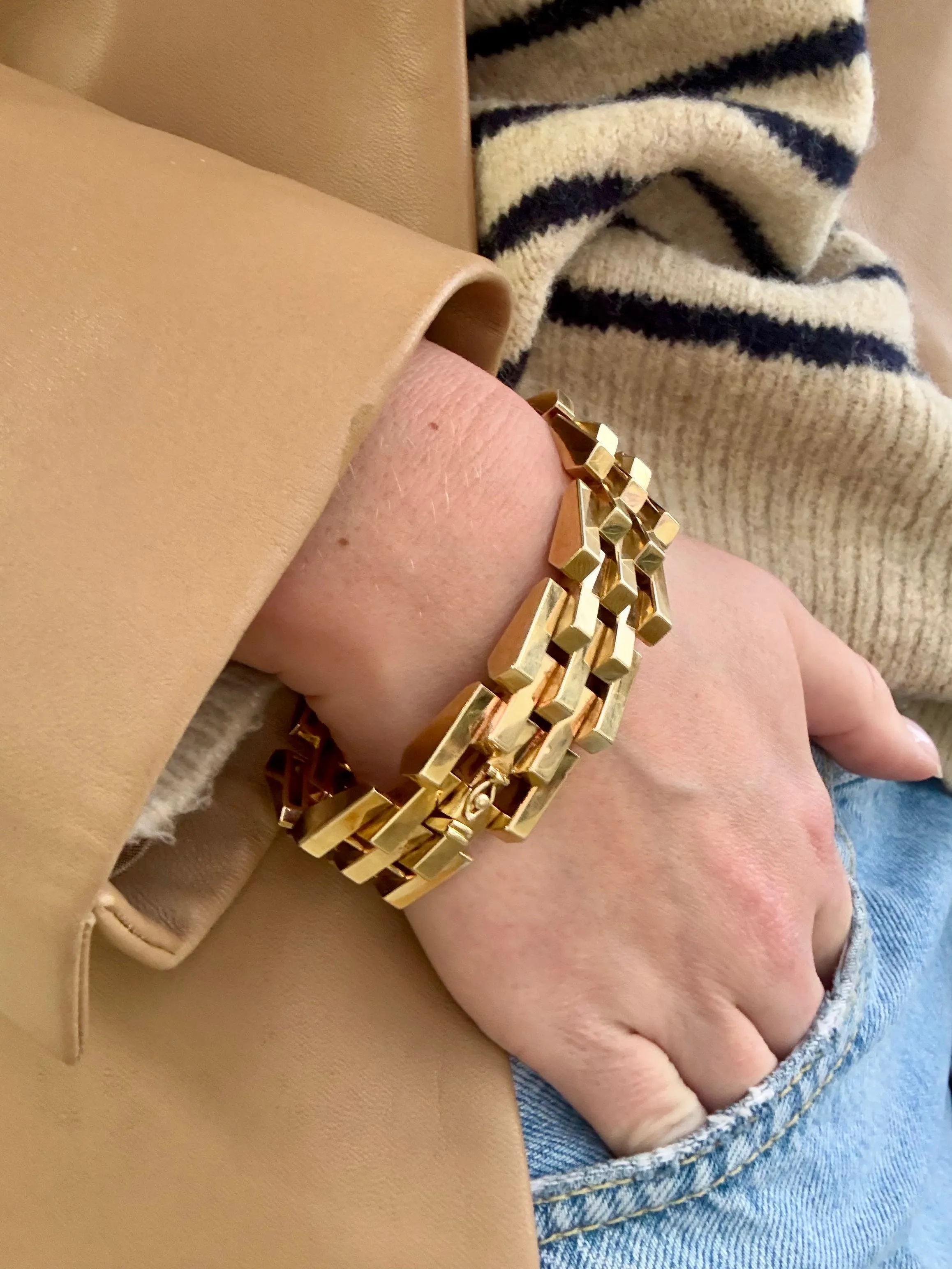 Retro Bracelet, 14k