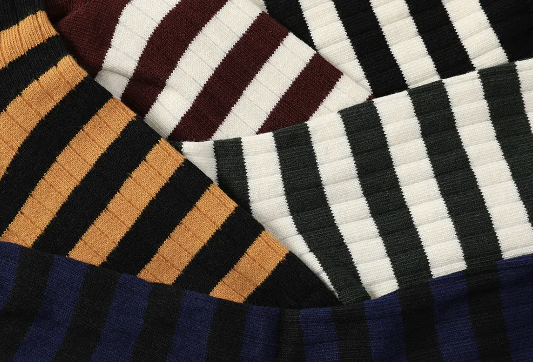 Retro Striped Cotton Socks