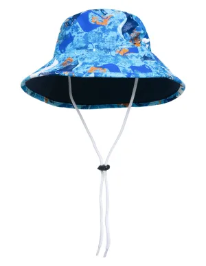 Reversible Bucket Sun Hat - Ocean Manta Ray
