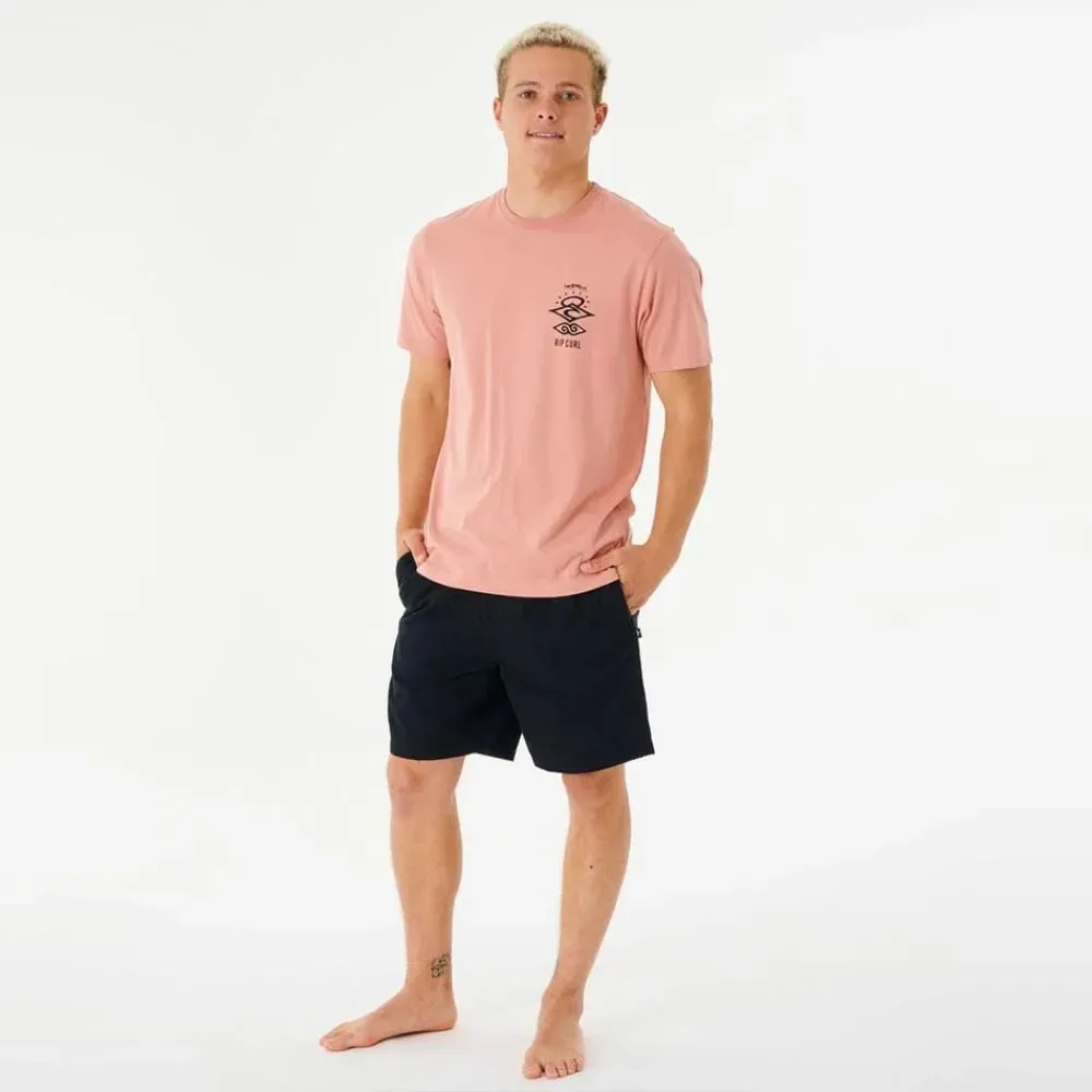 RIP CURL SEARCH ICON TEE DUSTY ROSE