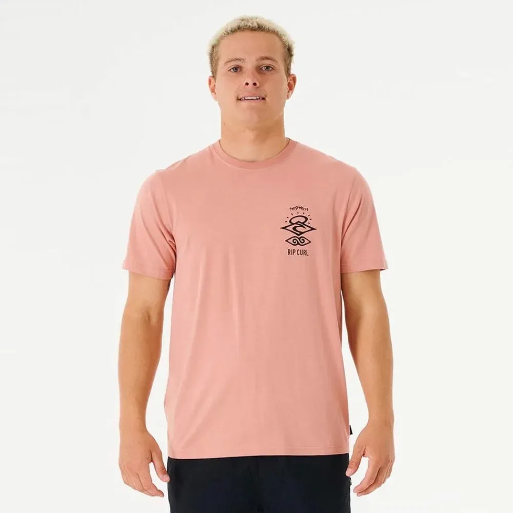 RIP CURL SEARCH ICON TEE DUSTY ROSE