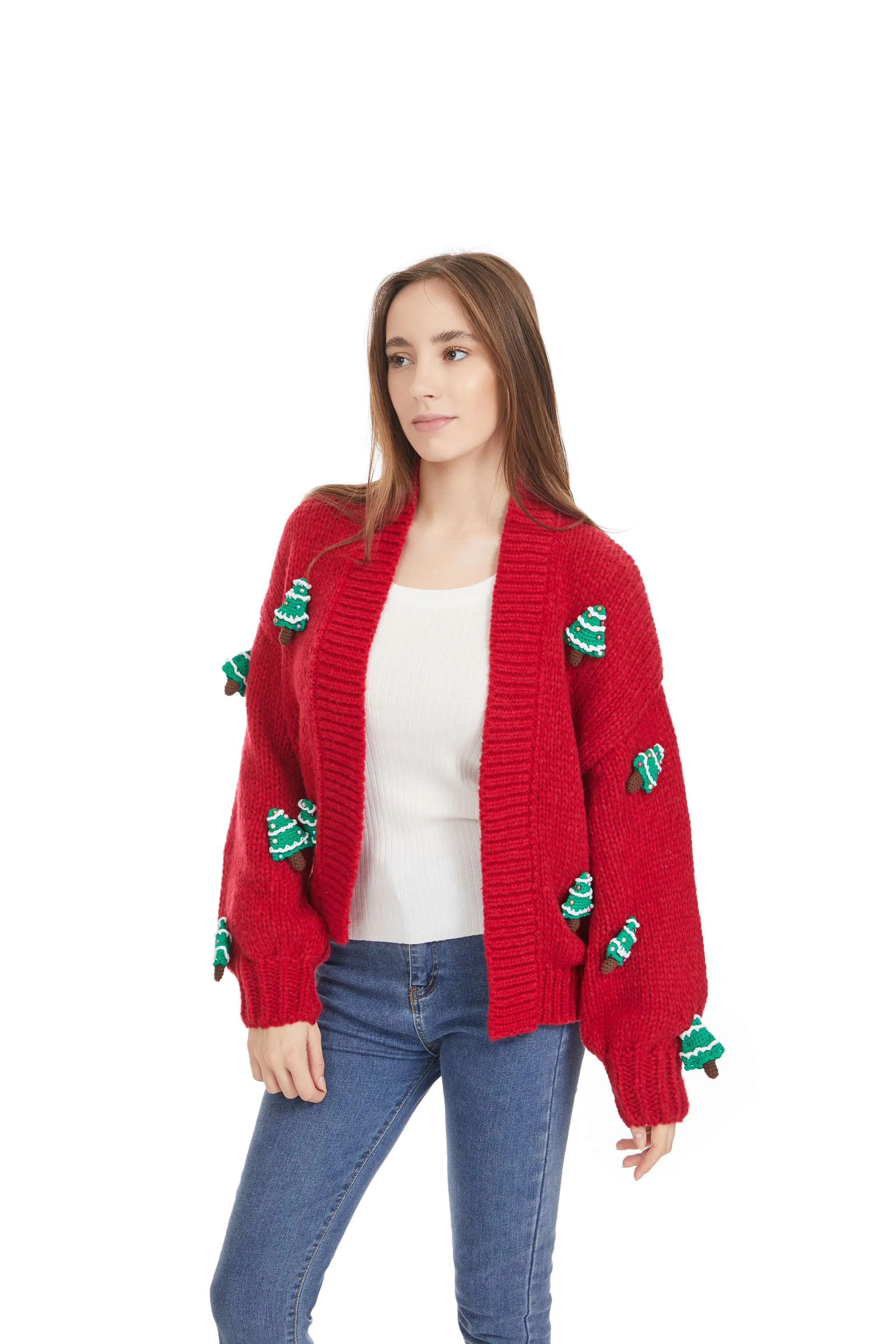 ROFFE 3D TREE CARDIGAN
