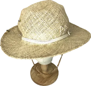 ruslan baginskiy Nude Straw Boater Hat UK L