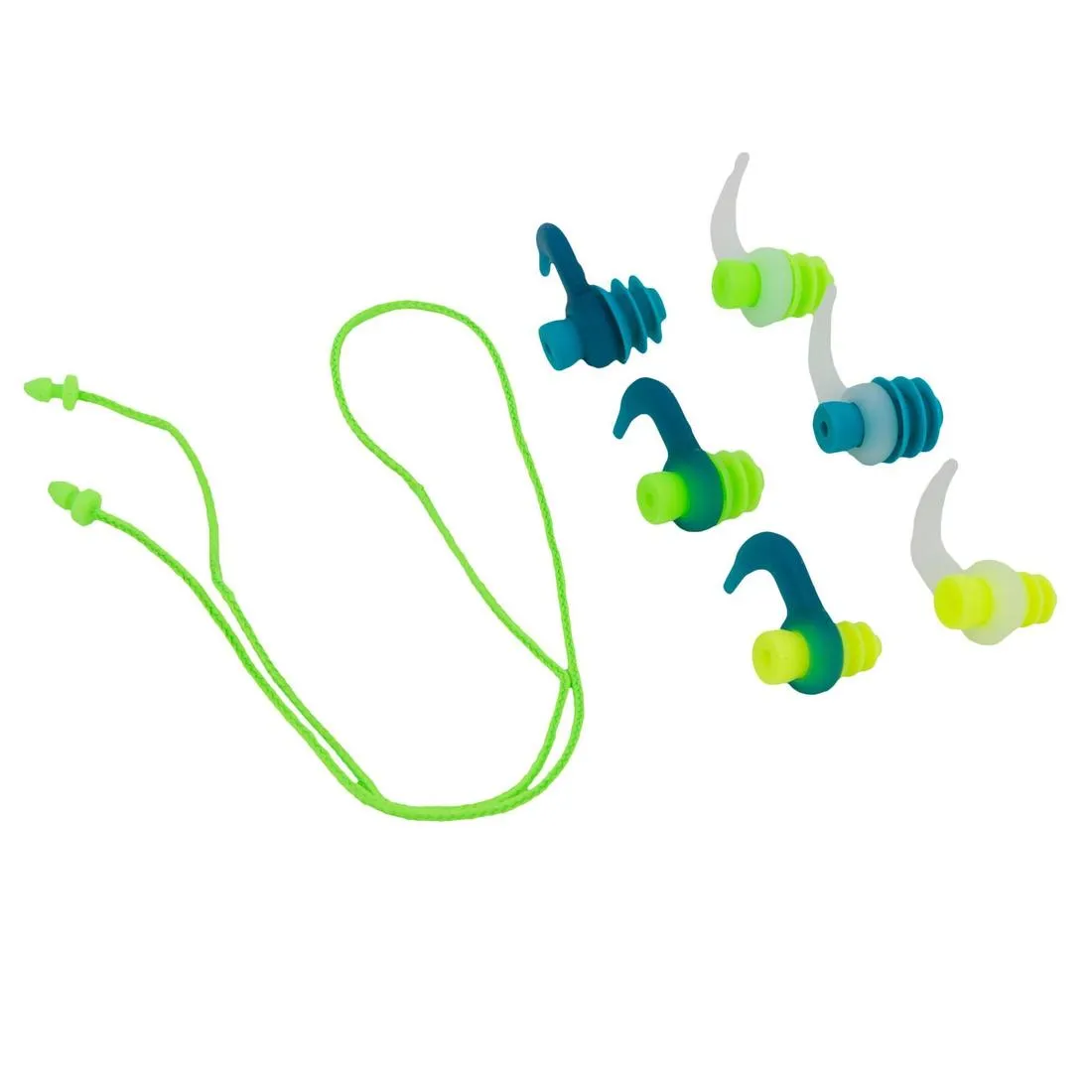 SET OF SWIMMING EARPLUGS SILICONE CONE SHAPE - 3 SIZES
