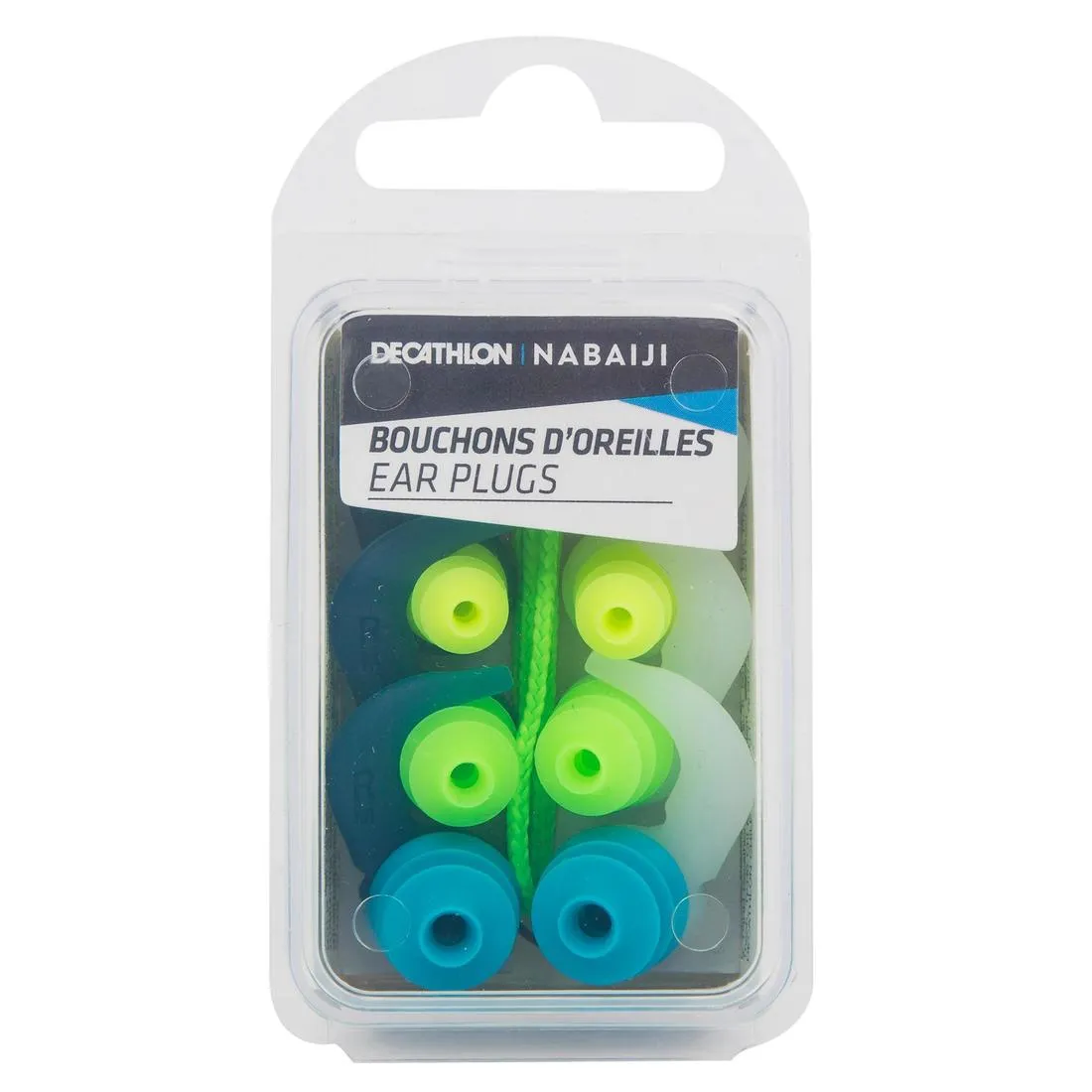 SET OF SWIMMING EARPLUGS SILICONE CONE SHAPE - 3 SIZES
