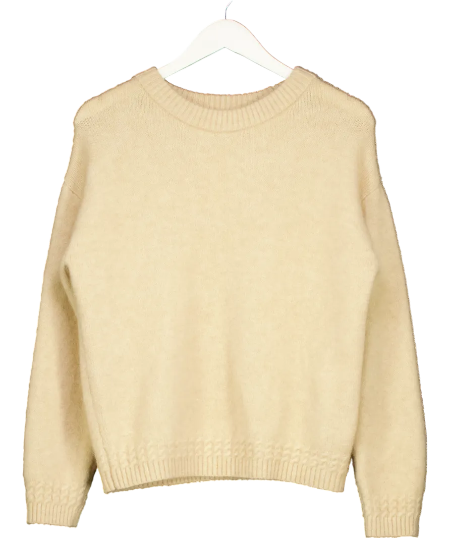 Sezane Cream Baby Alpaca Vanilla Jumper UK S