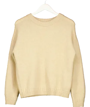 Sezane Cream Baby Alpaca Vanilla Jumper UK S